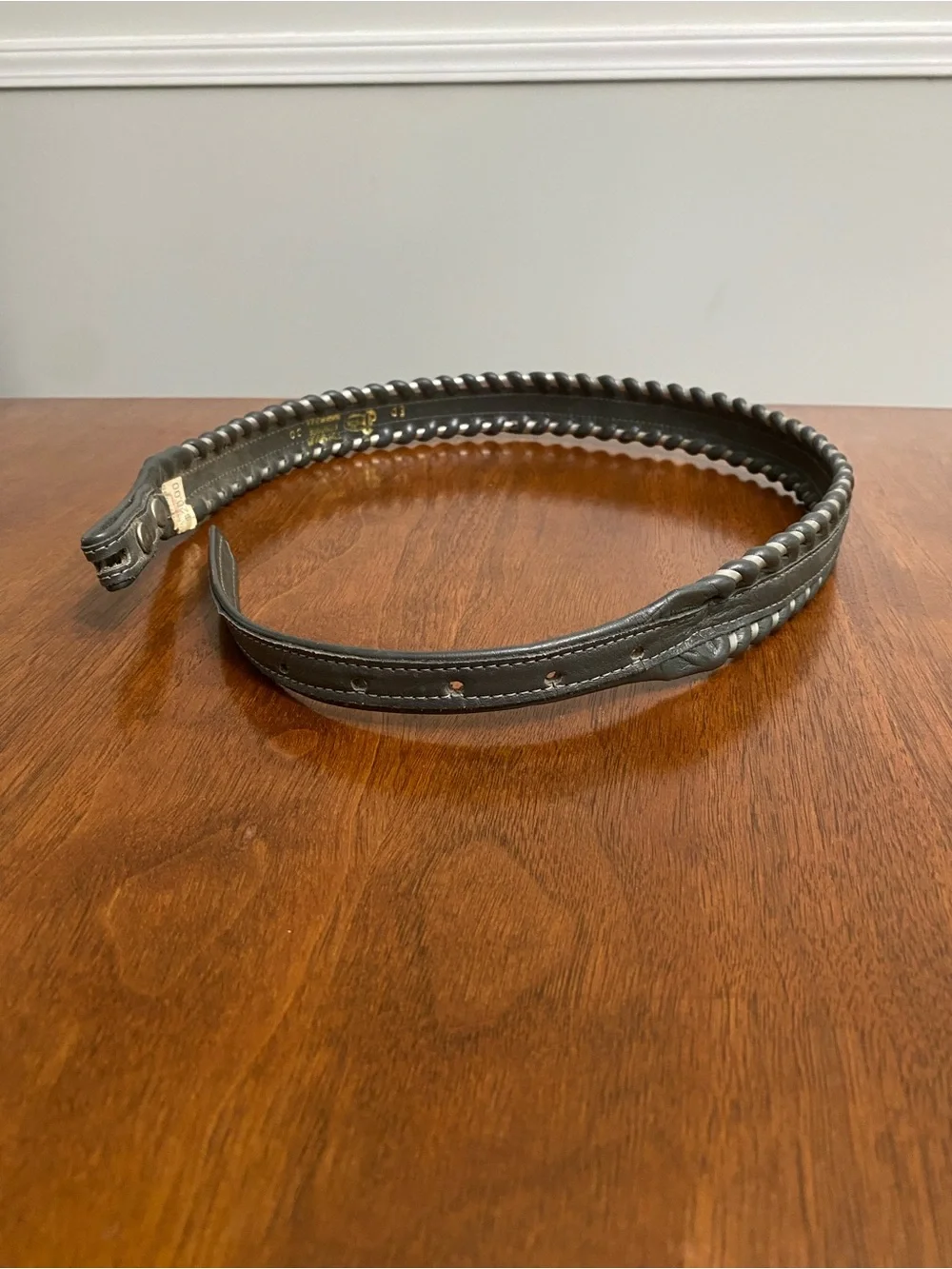 Vintage‎ Justin Western Leather Belt Gray - 30
